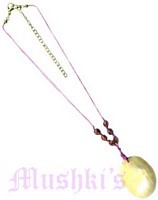 Mop Pendant with thread Necklace - click here for large view